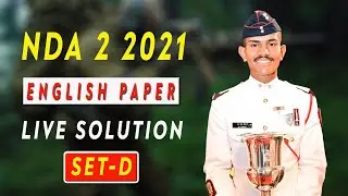 NDA (2) 2021 English Live Solution | NDA 2 2021 English Paper Answer Key | NDA 2 2021 English Set D