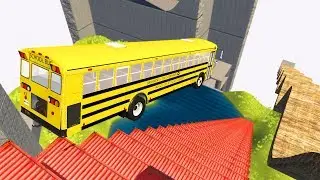 Bus Death Falls Crashes - BeamNG.drive