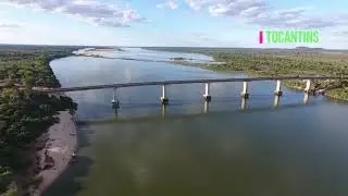 Drone filma ponte do Rio Araguaia em Conceição do Araguaia Pará - J Drones