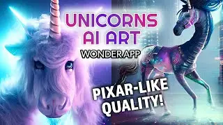 🦄 UNICORNS AI Art - WONDER App 😮