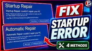 How to Fix Startup Repair - Automatic Repair - Repair couldn't repair your PC Windows 10 Windows 11