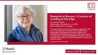 Research at Brown: A Century of Leading at the Edge Lecture