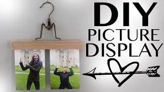 DIY Hanging Picture Display | Photo Wall Decor Upcycle