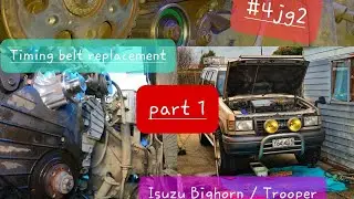 Isuzu Bighorn 4jg2 timing belt / cambelt replacement DIY part 1