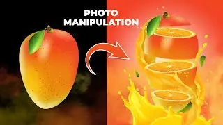Fruit Cutting Advertising Design in Photoshop - Fruit Slice Photo Manipulation Effect in Photoshop
