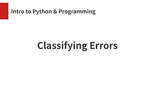 Classifying errors