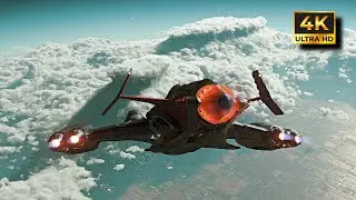 Beautiful Star Citizen Flight | 4K Atmospheric Exploration No Commentary
