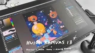 Paint using HUION KAMVAS 13 (it was fun!) | Review + Drawing process 🖍️