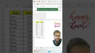 Don't Use Sum in Excel‼️Instead Use Amazing Function #excel #exceltricks #exceltips #shorts