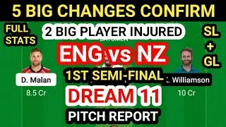 ENG vs NZ 1st Semifinal Dream 11 Team Prediction | ENG vs NZ 1st Semifinal Dream 11 Team Analysis