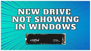 New SSD not showing in This PC - Initiate new Drive