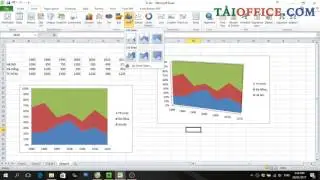 Hướng dẫn vẽ biều đồ vùng trong Excel