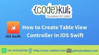 How to Create Table View Controller in iOS Swift