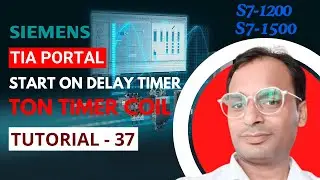 Siemens TIA Portal Training 37 - On Delay Timer Coil in PLC | Start On Delay Timer in TIA Portal
