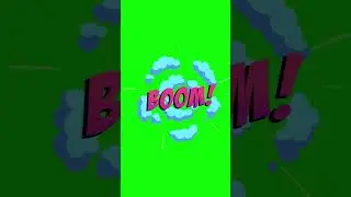 COMIC TEXT BOOM Effect 4K Green Screen 🎨 FREE TO USE No Copyright | Chroma Key VFX for YouTube