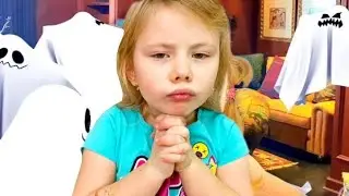 Nika and her adventures on Halloween for kids