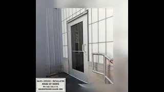 Aluminum storefront door, frame and hardware supplied and installed by House of Doors