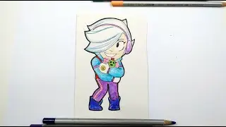 Коллет из BRAWL STARS. Как нарисовать Колетт из Бравл Старс.  How to draw Collet Brawl Stars.