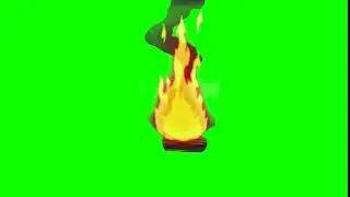 Spongebob Campfire from Primitive Episode Green Screen