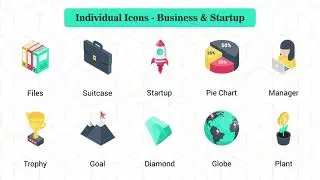Isometric Icons - Business & Startup