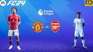 FC 24 - Manchester United Vs Arsenal - Ft.Ugarte,Merino | Premier League 24/25 Full Match | 4K