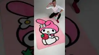 Hello Kitty rug ASMR #tufting #hellokitty
