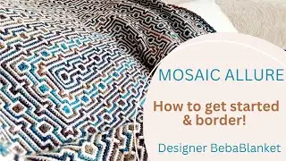 MOSAIC ALLURE how to get started rectangular overlay #mosaiccrochet pattern . Designer @BebaBlanket
