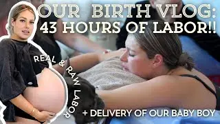 OUR BIRTH VLOG: 43 hours of labor!!  *raw & real labor + delivery of our baby boy*