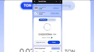 TonOS Bot | TOS - Mine-to-earn | НОВЫЙ КРИПТО ПРОЕКТ | КУПИЛ CORE i5 МАЙНЕР...Окупиться?