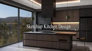Sketchup interior design #78  Make a kitchen set design and render enscape