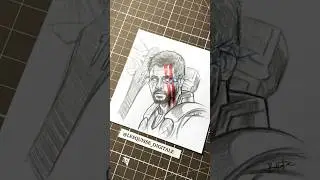 Toutes les étapes pour dessiner le portrait de Thor ⚡️#sketch #thor #thorragnarok #fanart #drawing
