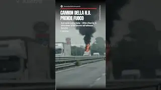 #Incedio Camion NU  prende #fuoco su #Nola - Villa Literno  direzione Villa literno altezza #Acerra