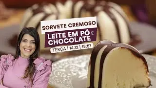 SORVETE CREMOSO - LEITE EM PÓ E CHOCOLATE