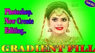 फोटोशॉप में इमेज पर gradient colorकैसे लगाएं#How to fill gradient fill color in Photoshop.#
