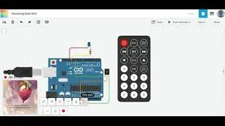IR REMOTE Water Supply ON OFF Arduino Tinkercad