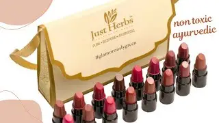 Just Herbs mini lipstick Kit swatches | 16 miniature lipsticks | Ayurvedic lipsticks | Review | Try