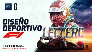 🏎️ Photoshop Tutorial | Poster Deportivo F1 + PSD EDITABLE | F1 Sport Poster + PSD File