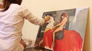 Drawing process Lady Godiva