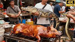 Exploring China’s Wildest Markets: Crocodiles, Cobras, Roast Pig & More Street Food