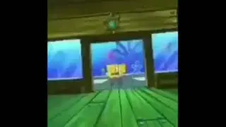 spongebob storms in...