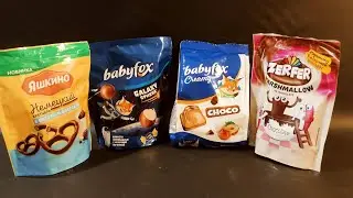 ASMR unboxing sweets with milk filling Babyfox #ASMR #chocolate #filling