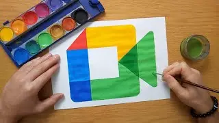 How to draw the Google Meet logo