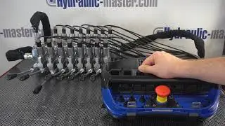 Forest Crane Set Walvoil DPX100 8 Proportional Sections with Scanreco RC400 Maxi 8 Manipulators