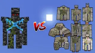Revamped Bedrock Golem Lord vs All Iron Golems | Minecraft Bedrock | Mob Battle