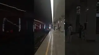 Поезд Москва-2019(81-765.2) прибывает на станцию Новомосковская, г. Москва