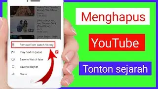Cara menghapus riwayat tontonan YouTube ||Hapus riwayat pencarian YouTube