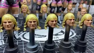 THE MAD REAPER PAINTING 25 HEADS AT ONCE!! Custom OWEN HART Action Figure Timelapse!!