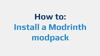 How to: Install a Modrinth modpack