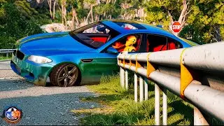 Side Collisions of Cars #49 - BeamNG drive CRAZY DRIVERS