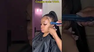 Halfuphalfdown Tutorial!👸🏽Quick Weave No Leave Out w/Straight Hair #elfinhair #hairstyle